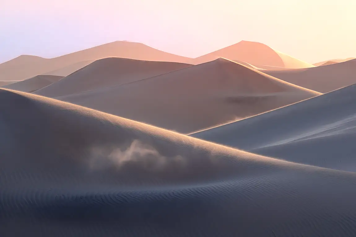 Light Show, Mesquite Dunes, Death Valley, California, USA