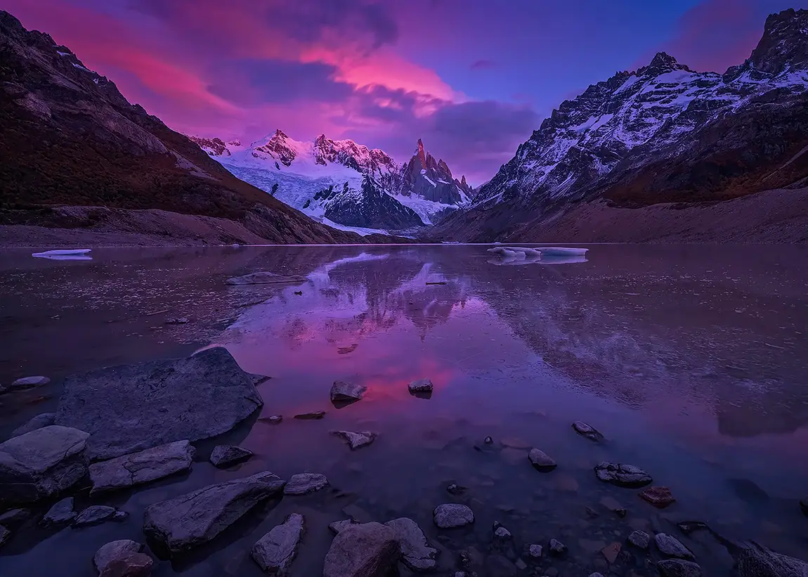Magical Bluehour, Fitz Roy, Patagonia