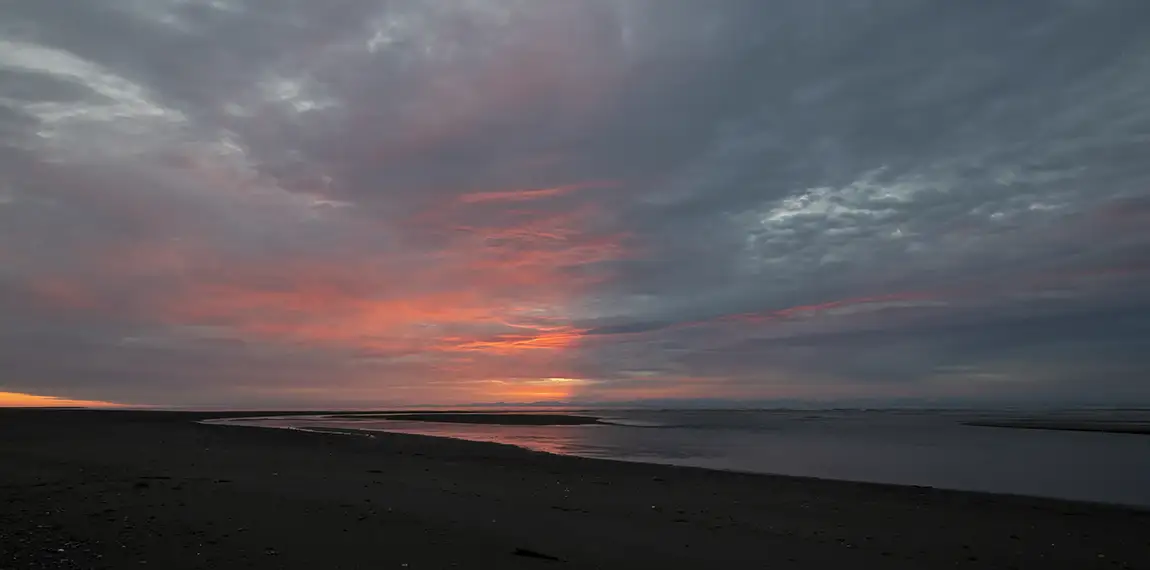 Split Sky, Cook Inlet, Kenai Peninsula Borough, Alaska, USA