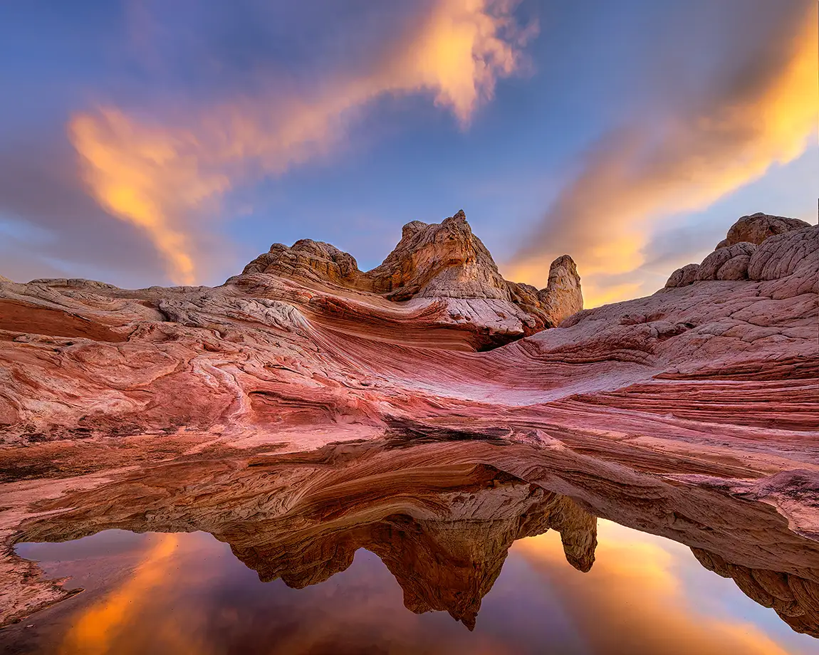 White Pocket Reflection, Vermilion Cliffs National Monument, Utah, USA