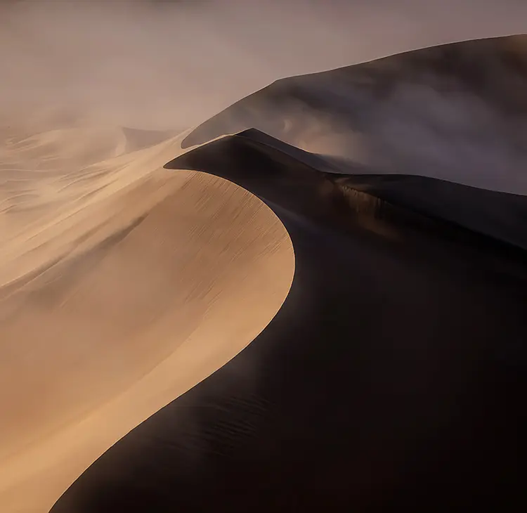 Foggy Sand Dunes, Namib Desert, Namibia