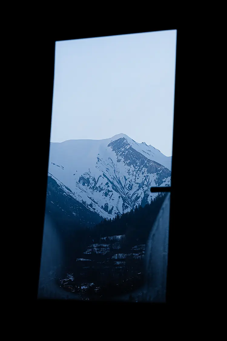 Glancing Out Of The Window, Courmayeur, Italy