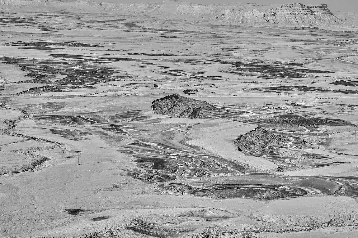 Desert Mosaic Monochrom, Negev Desert, Israel