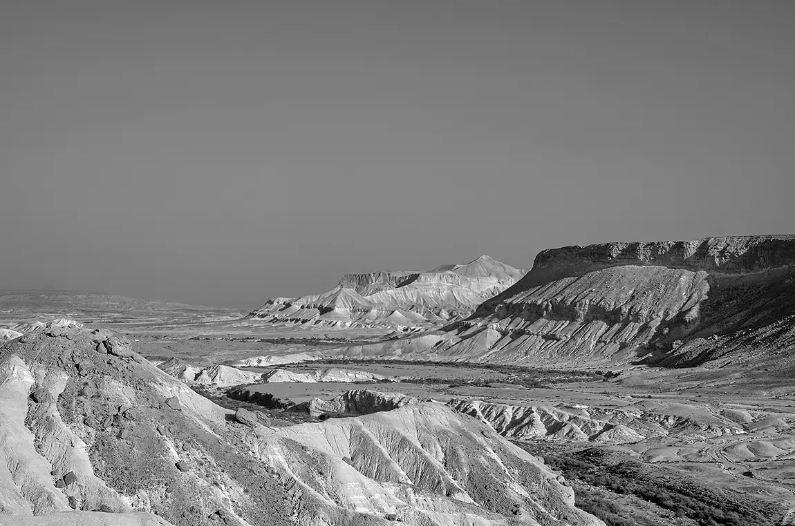 Desert Starkness Monochrome, Judean Desert, Israel