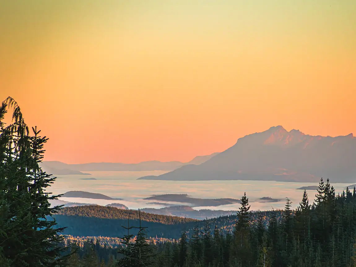 September Sunset, Mt Washington, Courtenay, Vancouver Island, Canada
