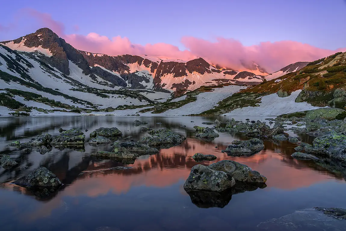 Fish Lake Sunrise, Sapareva Banya, Bulgaria