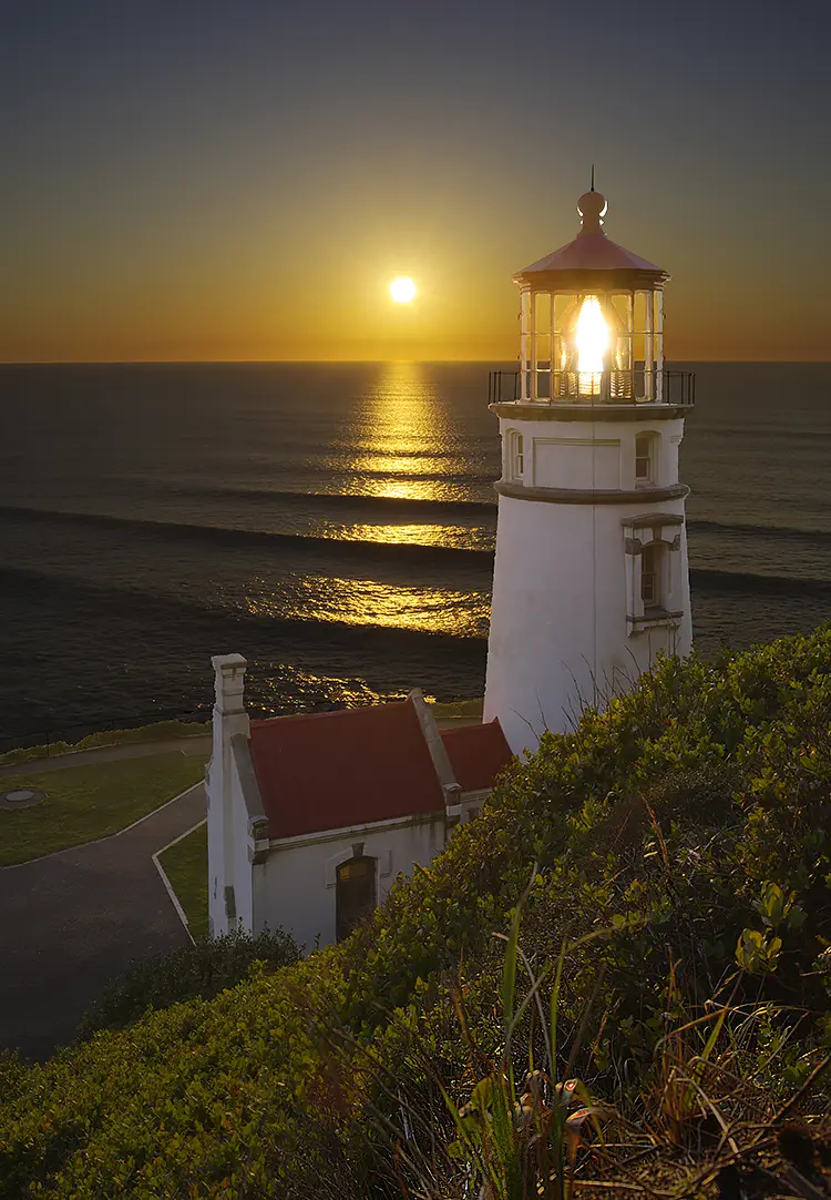 Heceta Head Lighthouse Sunset, Oregon, USA