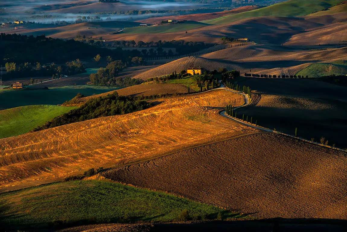 Morning Light Over Val d’Orcia, Tuscany, Italy