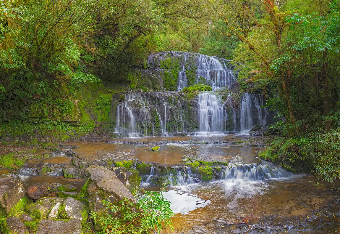 Purakaunui Falls, Purakaunui River, The Catlins, South Island, New Zealand