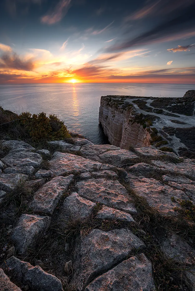 Sunset At Migra Ferha, Rabat, Malta