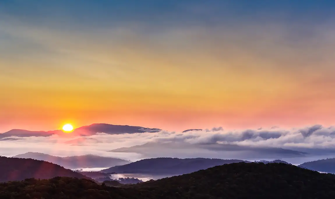 Virginia Mountain Sunrise, Mouth of Wilson, VA, USA