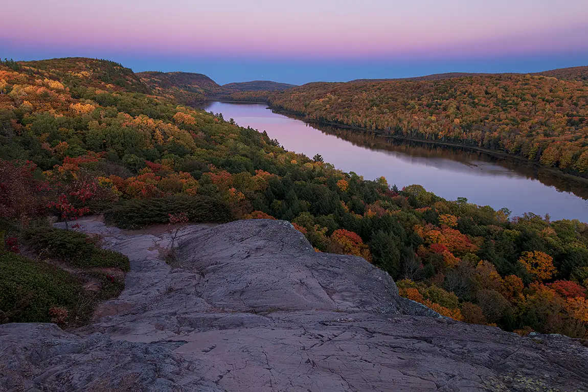 Autumn Twilight, Porcupine Mountains State Park, Michigan, USA