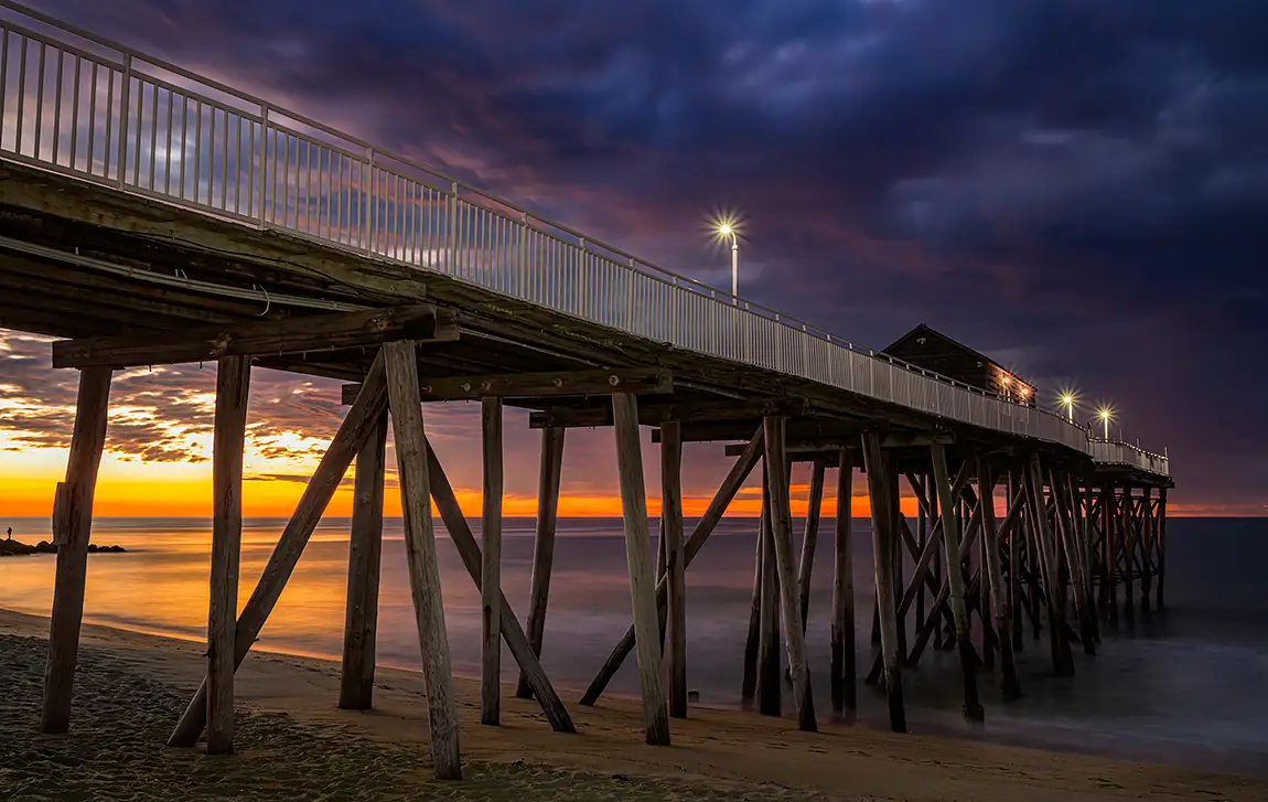 Belmar Pier Sunrise, NJ, USA