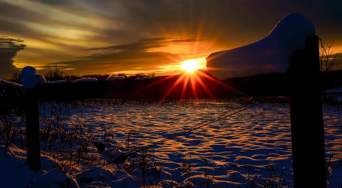 Fence Line at Day’s End, Brownsville, Pennsylvania, USA