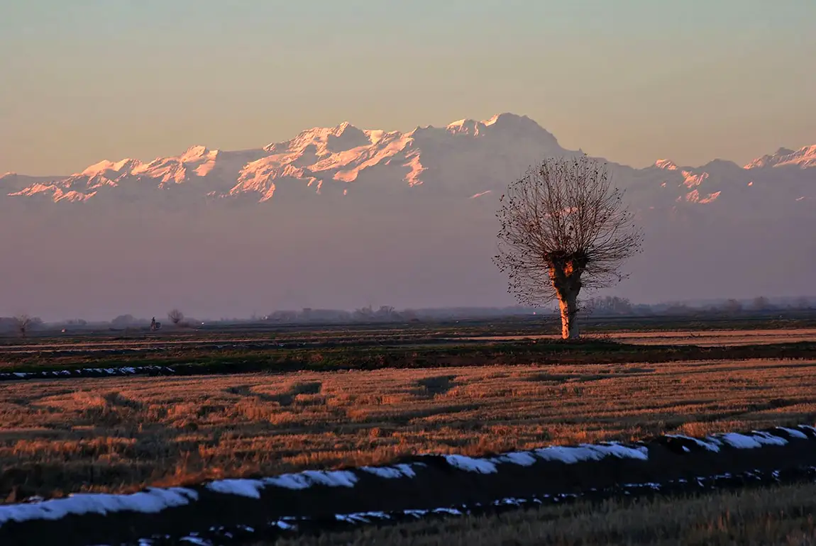 Monte Rosa Sunset, Prarolo, Italy