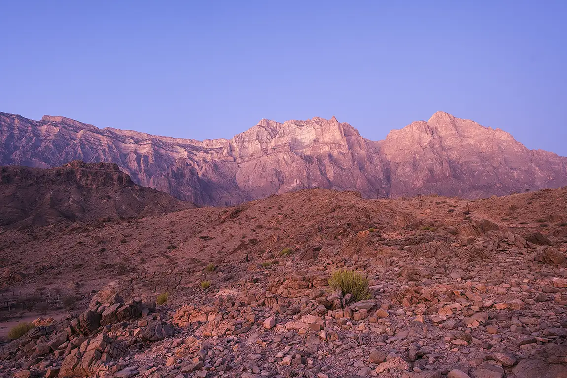 North Face Of Jebel Shams At Sunrise, Wadi Sahtan, Oman