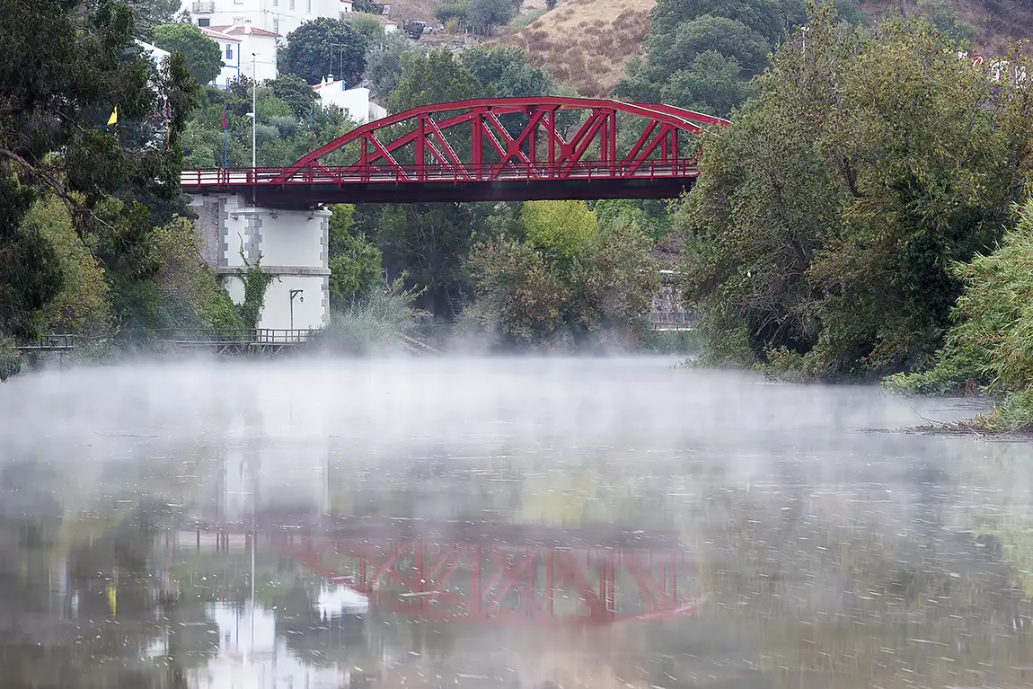 Red Bridge Over Mira River, Odemira, Alentejo, Portugal