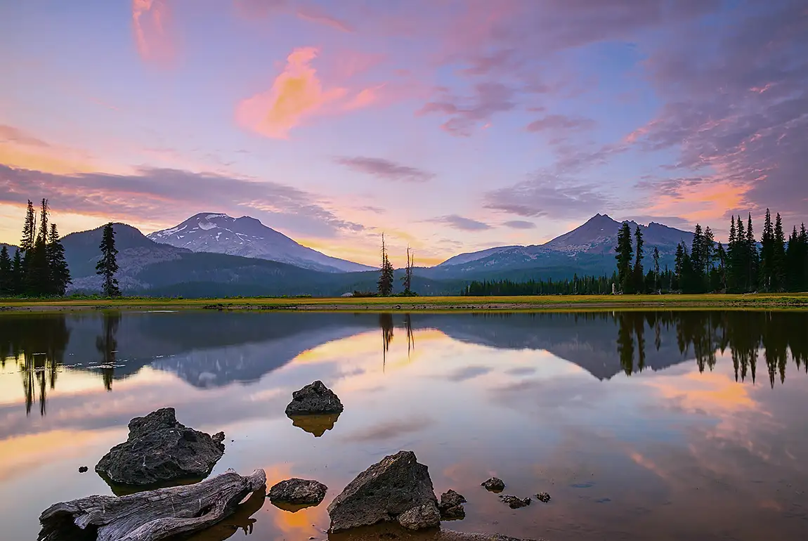 Sparks Lake Sunset, Deschutes County, OR, USA