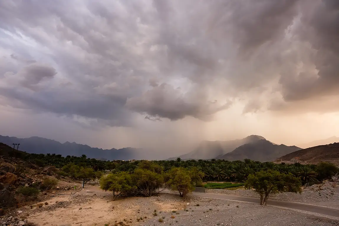 Sudden Storm, Wakan, Wadi Mistal, Oman