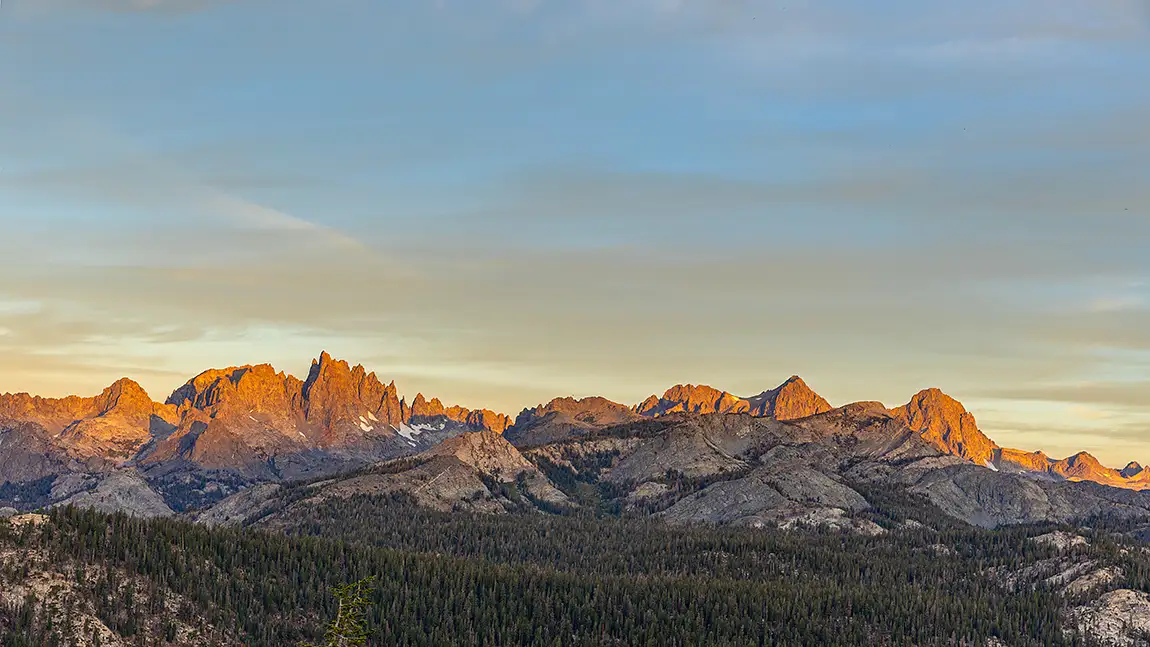 Sunrise Over Minarets, Mammoth Lakes, California, USA