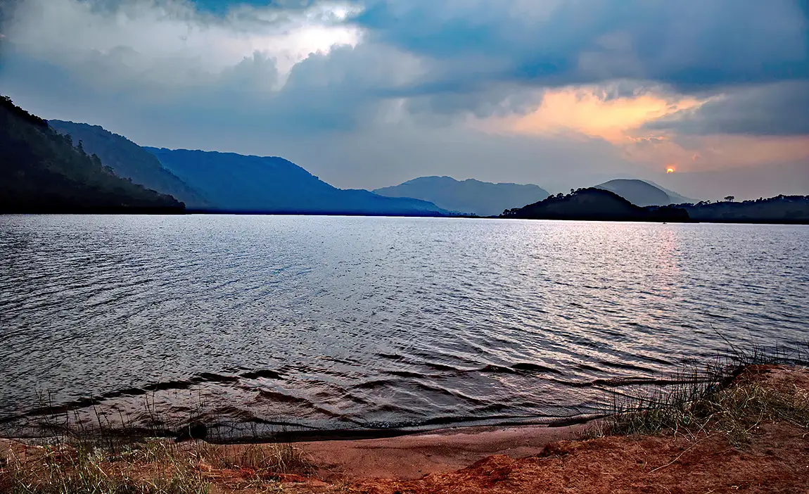 Sunset Over Umiam Lake, Shillong, Meghalaya, India