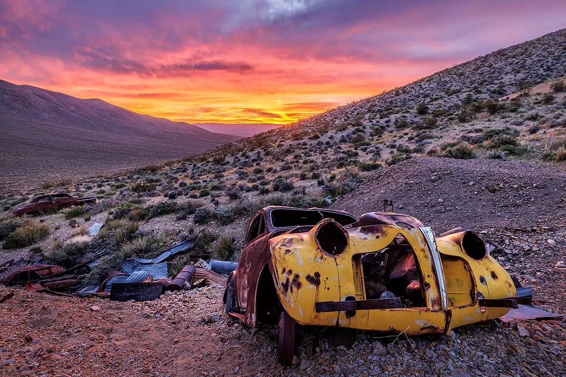 Abandoned Pontiac, Death Valley National Park, California, USA