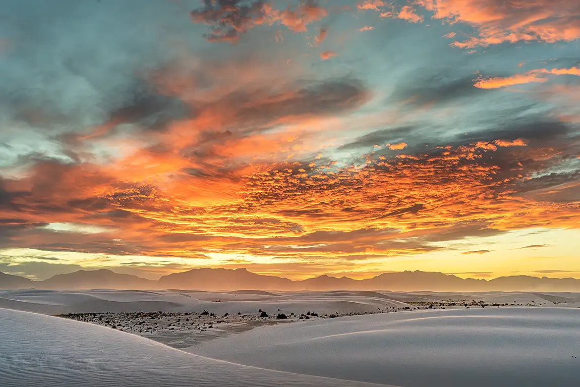 Alamogordo Sunset, White Sands National Park, New Mexico, USA