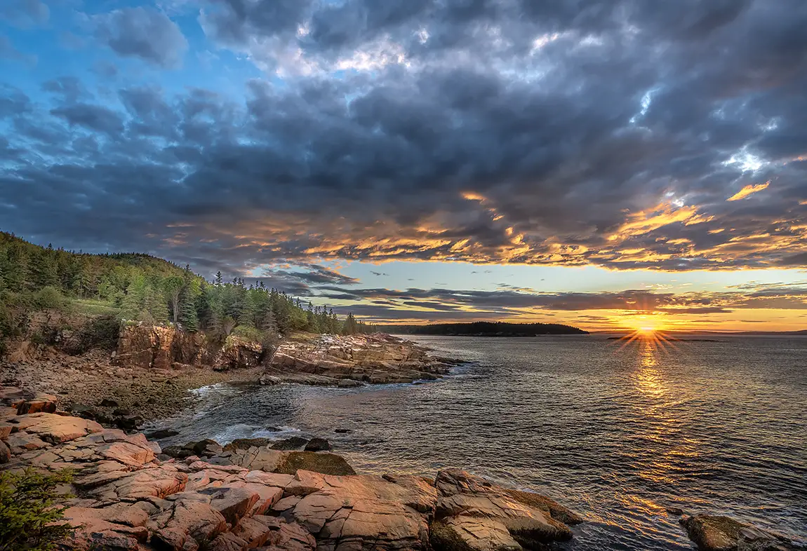 At The Edge Of Morning, Acadia National Park, Bar Harbor, Maine, USA