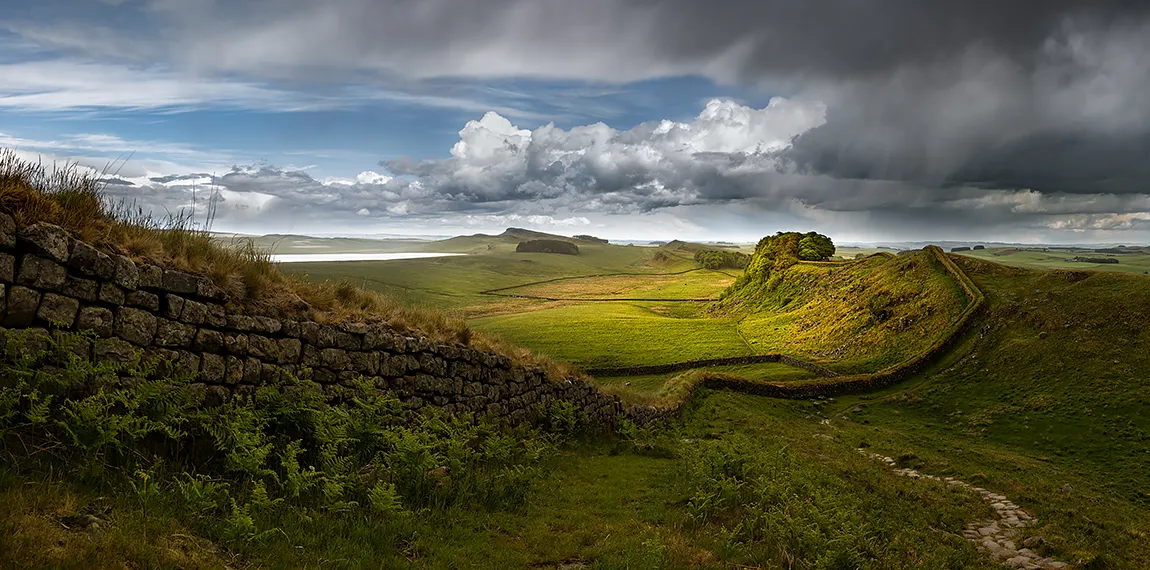 Clearing Storm Over Hadrians Wall, Northumberland, England copy