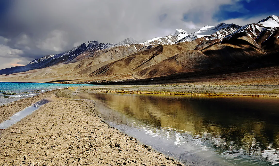 Converging Lines, Pangong Lake, Ladakh, India copy