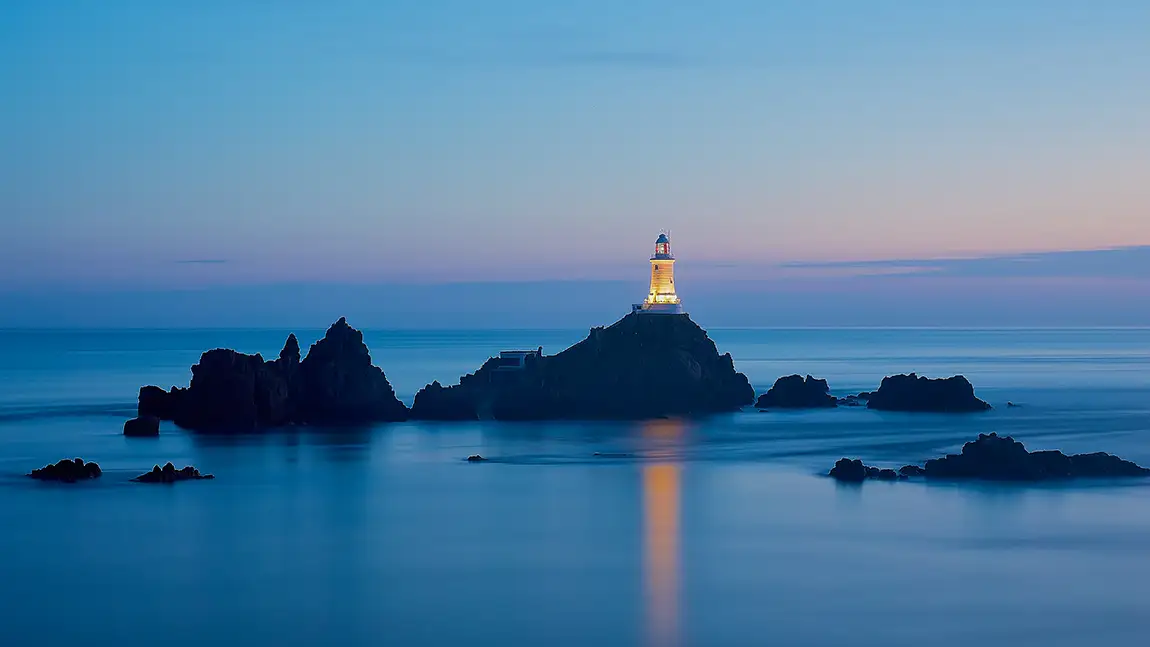 Corbiere Lighthouse Sunset, Saint Brelade, Jersey