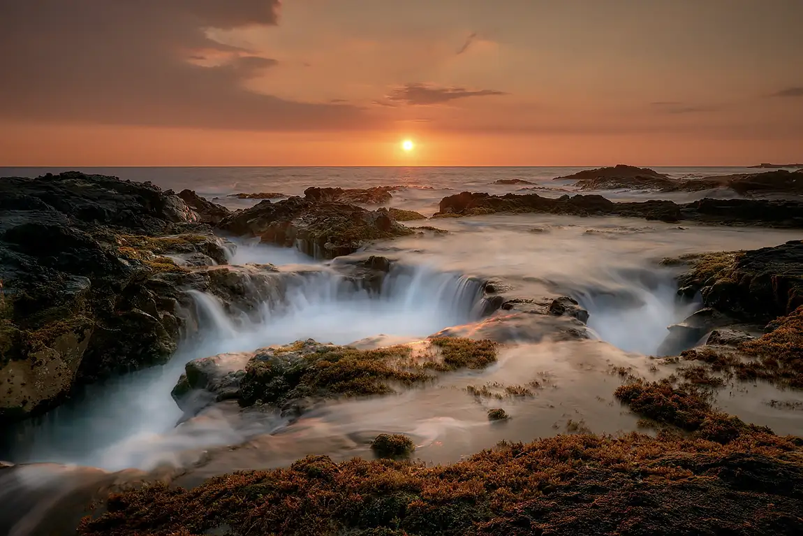 Devils Well Sunset, Wawaloli Beach, Kailua, Hawaii, USA