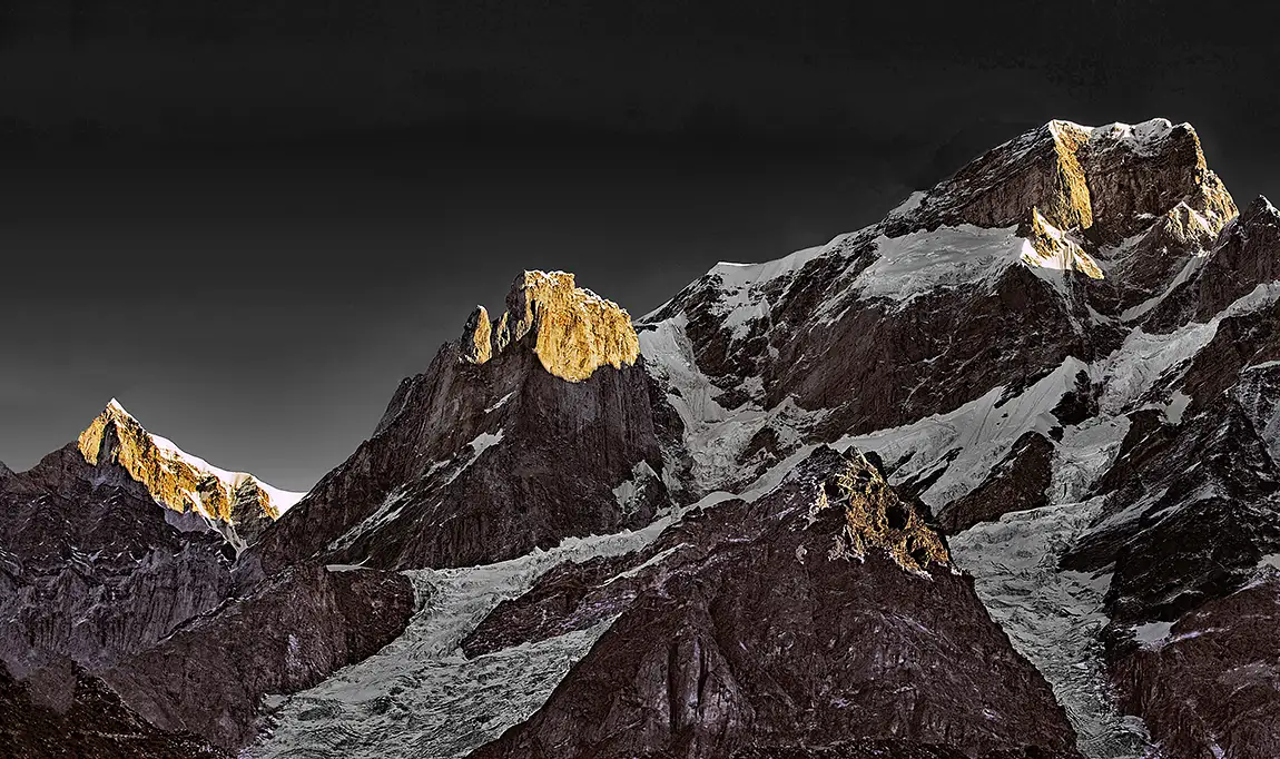 First Light Over The Mountains, Kedarnath Mountain Range, Uttarakhand, India