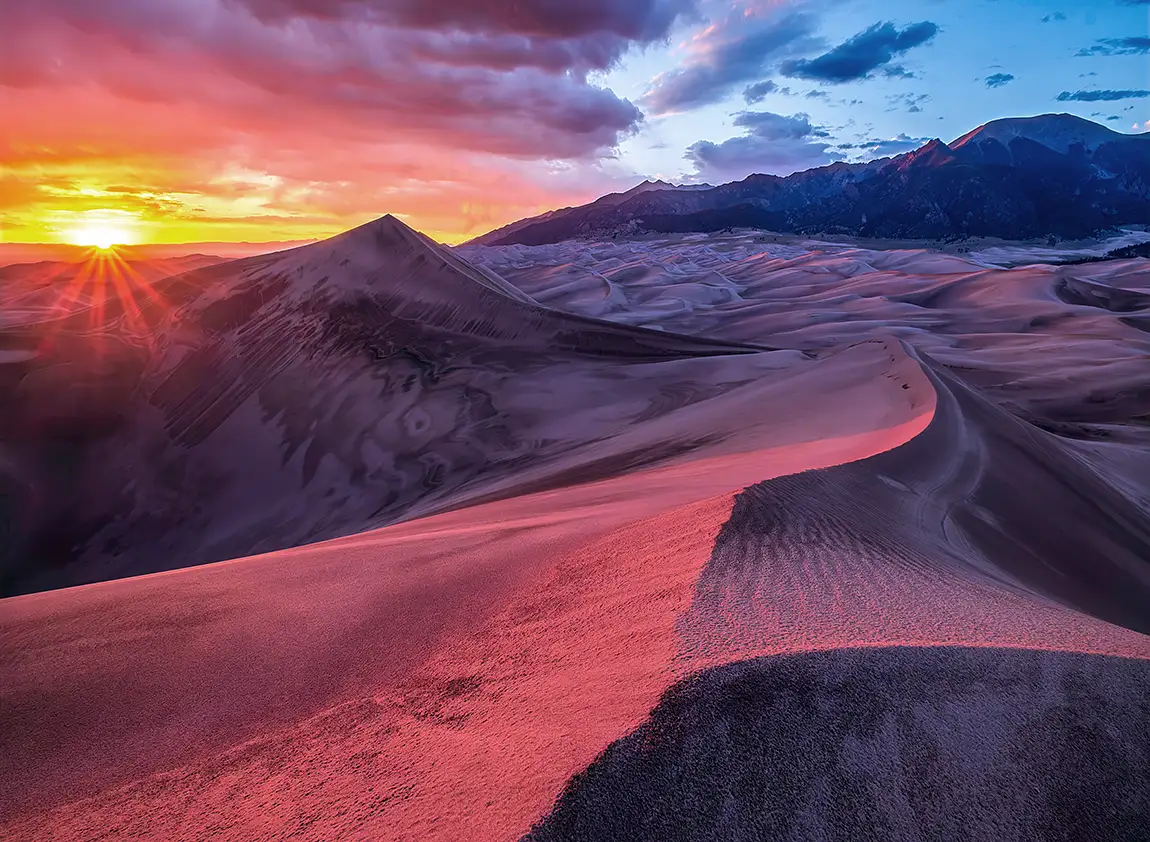 Hidden Dune Sunset, Great Sand Dunes National Park, Colorado, USA