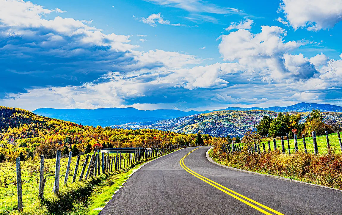 Road To Autumn Beauty, Baie St Paul Region, Quebec, Canada copy
