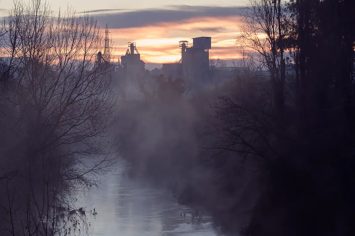 The Aniene River Factories, East Side Suburbs, Rome, Italy