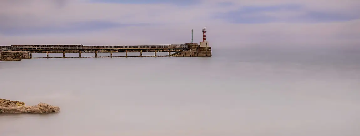 Amble Pier Before The Rain, Northumberland, England