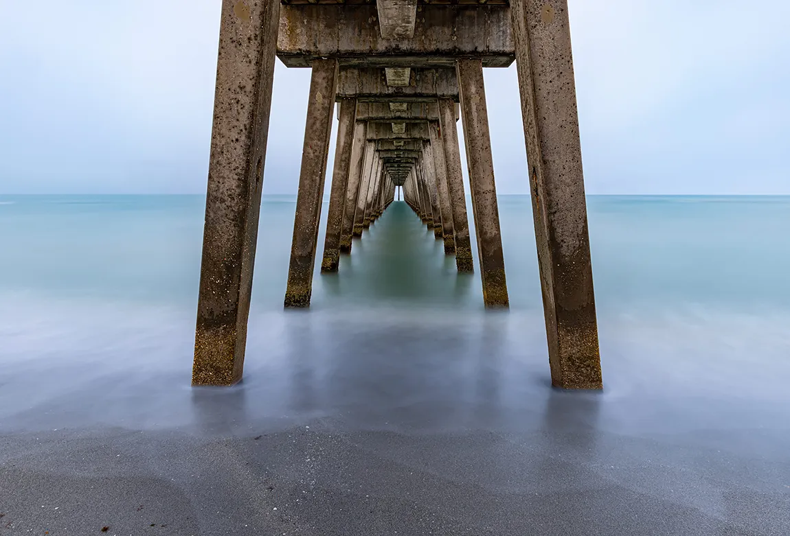 Foggy Morning, Venice Beach Fishing Pier, Florida, USA copy
