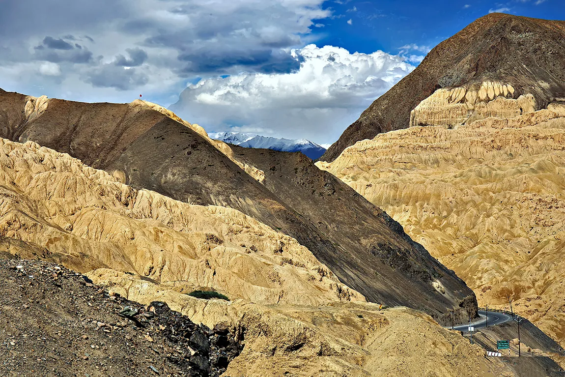 Highway Winding Through The Mountains, Kargil District, National Highway 1, India copy