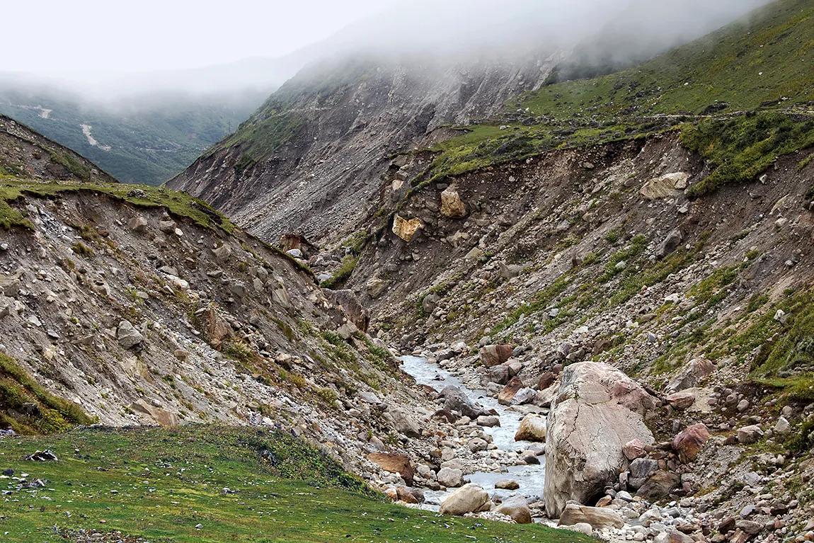 Mountain Stream Flowing Through Ravine, Uttarakhand, India copy