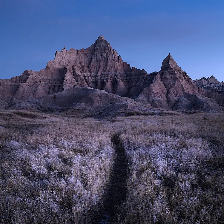 Predawn Badlands National Park, South Dakota, USA
