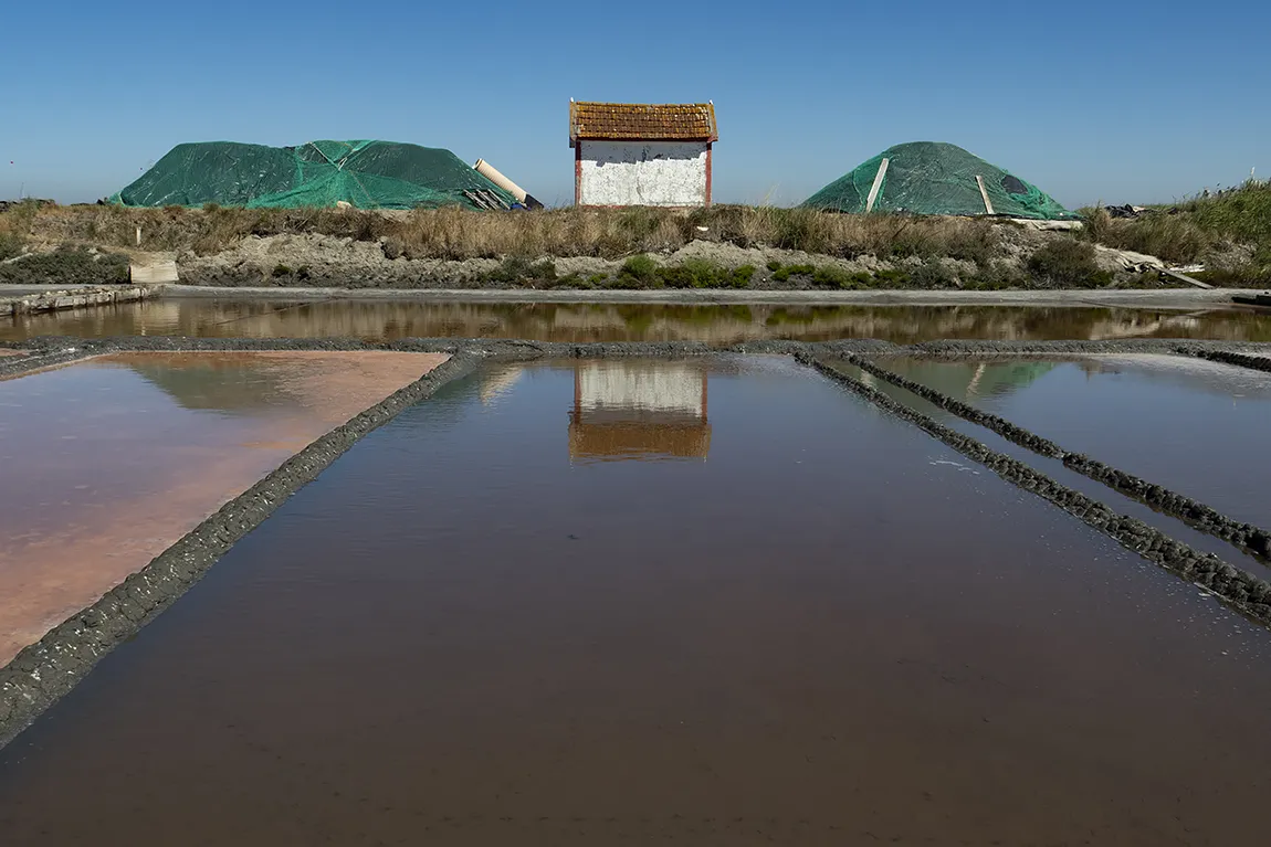 Salt Piles And Evaporation Ponds, Aveiro, Portugal
