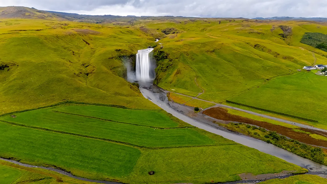 The Glacial Thread Of Skogafoss, Iceland