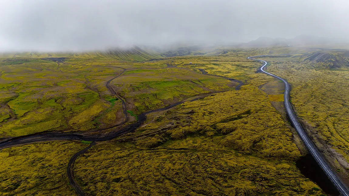 Vifilsfell Subglacial Volcano, Husfellsbruni Lava Field, Iceland