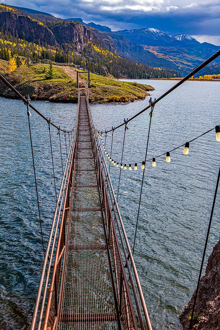 Bridge To Goose Island, Lake San Cristobal, Lake City, Colorado, USA