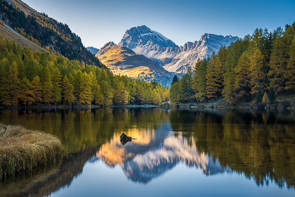 Golden Mirror, Palpuognasee, Engadin, Switzerland