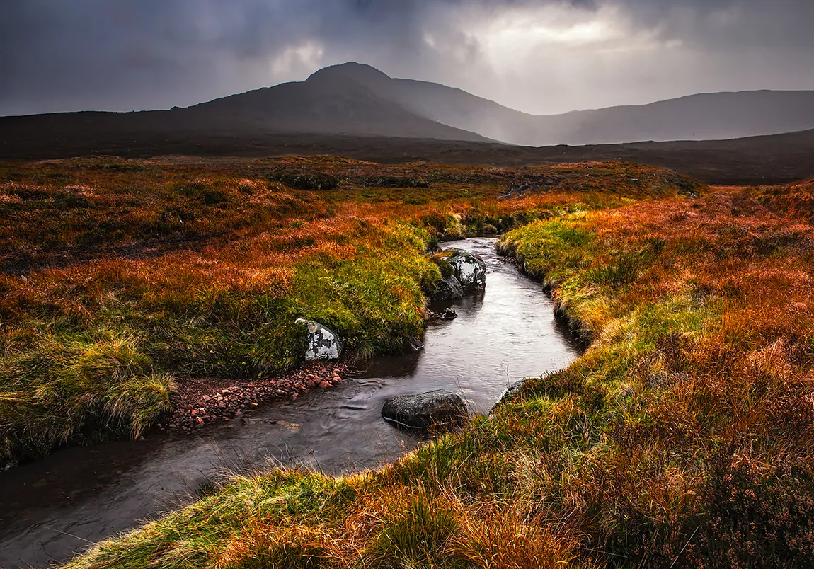 Moor Stream, Allt a Chamabhreac, Corrour, Scotland