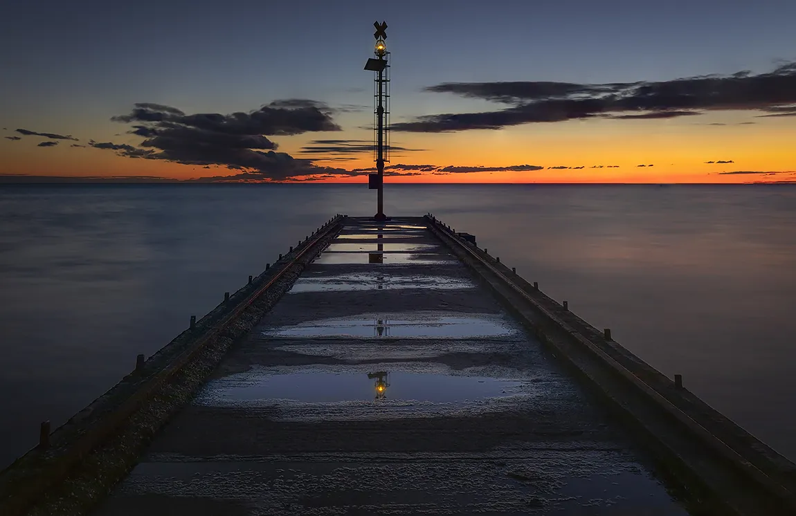 Reflections Of Light, Cinquale Pier, Montignoso, Tuscany, Italy copy