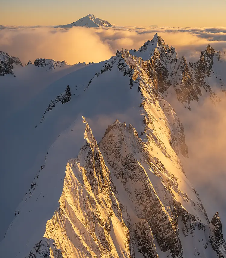 Spire Point To Glacier Peak, North Cascades, Washington State, USA