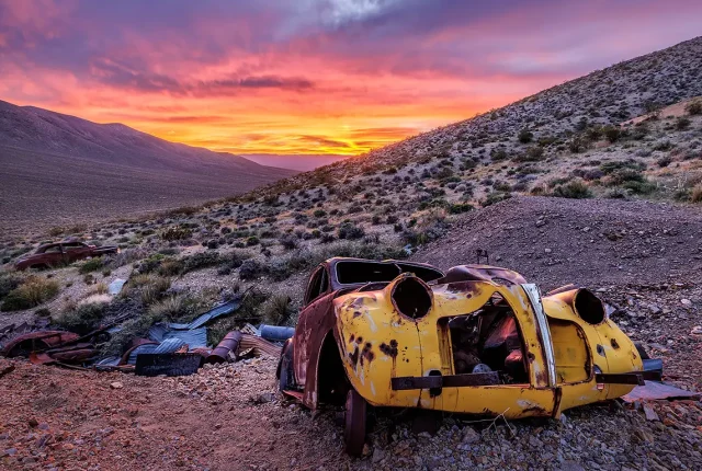 Abandoned Pontiac, Death Valley National Park, California, USA